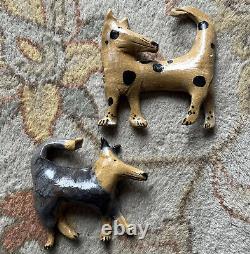 SUKI Diamond Studio California Art Pottery DOGS Figural Sculpture Wall Hangings