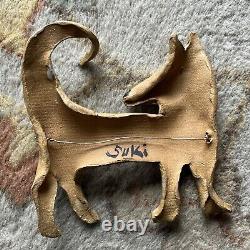 SUKI Diamond Studio California Art Pottery DOGS Figural Sculpture Wall Hangings