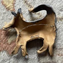 SUKI Diamond Studio California Art Pottery DOGS Figural Sculpture Wall Hangings