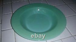 SUPER RARE Fire King Jadeite Jane Ray Flanged Flat Soup Bowl 9