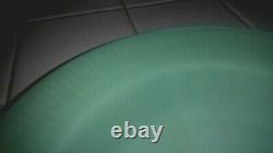 SUPER RARE Fire King Jadeite Jane Ray Flanged Flat Soup Bowl 9