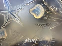 Sabino France Art Glass Opalescent Fish and Star Fish Bowl
