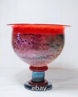 Scandinavian Design Glass Bowl by Kjell Engman for Kosta Boda 1980's