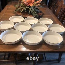 Set 10 NWT LENOX ETERNAL 7-1/2 Coupe Soup Bowls EXQUISITE Ivory with Gold USA