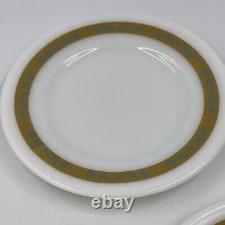Set 4 LK Ludwig Kibbey Pyrex Tableware Plates by Corning 6-1/2 inch Diameter
