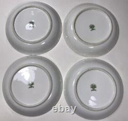 Set 8 Vintage Noritake TIFFANY Salad Bowls Gold Ivory Aqua Pink 1930s RARE