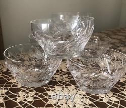 Set Of6 Vintage Stuart England Crystal Finger Bowls 4 1/4 Signed