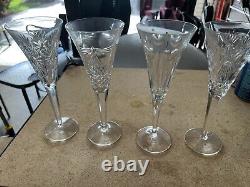 Set Of 12 Waterford Crystal Champagne Flutes