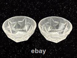 Set Of 2 Tiffany & Co Crystal Star Bowl Authentic Marked 2.5t 6w