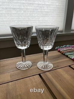 Set Of 2 Waterford lismore crystal wine glasses