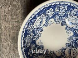 Set Of 4 Masons Crabtree & Evelyn Blue & White Roses Ironstone Cereal Bowl 6.5