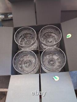Set Of 4-WATERFORD Crystal-Colleen -Footed Dessert/Grapefrut Bowls-MINT-Orig Box