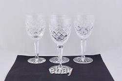 Set Of 4 Waterford Crystal Comeragh Claret Wine Glasses Mint
