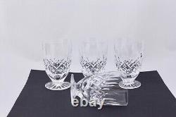 Set Of 4 Waterford Crystal Lismore 4 Footed Juice Glasses Mint