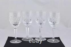 Set Of 4 Waterford Crystal Slane 6-1/2 Claret Wine Glasses Mint