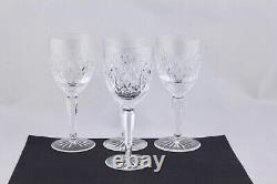 Set Of 4 Waterford Crystal Slane 6-1/2 Claret Wine Glasses Mint