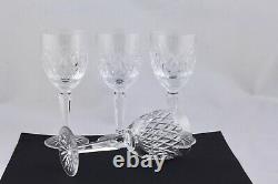 Set Of 4 Waterford Crystal Slane 6-1/2 Claret Wine Glasses Mint