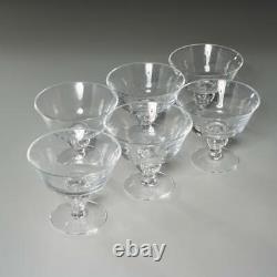 Set Of (6) Tiffany & Co. Brittania Glass Footed Dessert Bowls/compotes