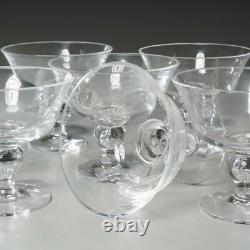 Set Of (6) Tiffany & Co. Brittania Glass Footed Dessert Bowls/compotes