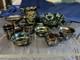 Set Of 9 Antique Northwood Grape Cable Carnival Glass Amethyst