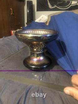 Set Of 9 Antique Northwood Grape Cable Carnival Glass Amethyst