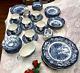 Set of58-Rare, vintage/antique, American independence-themed, Liberty Blue, dish