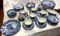 Set of58-Rare, vintage/antique, American independence-themed, Liberty Blue, dish