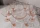 Set of 10 Vintage Macbeth Evans Pink Depression Era Glass