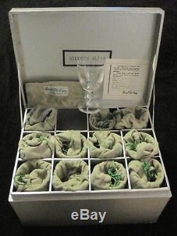 Set of 12 Never Used Boxed Steuben Port Wine Glasses #6268. Marshall Field Co