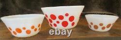 Set of 3 Federal Polka Dot Bowls