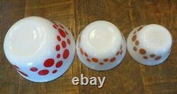 Set of 3 Federal Polka Dot Bowls