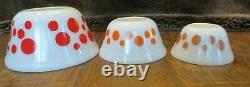 Set of 3 Federal Polka Dot Bowls