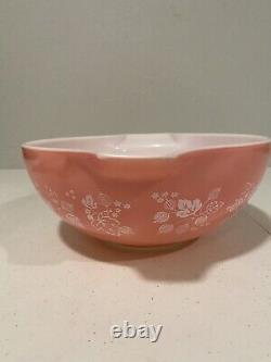 Set of 3 VINTAGE PYREX PINK GOOSEBERRY CINDERELLA Mixing Bowls #441 #443 #444