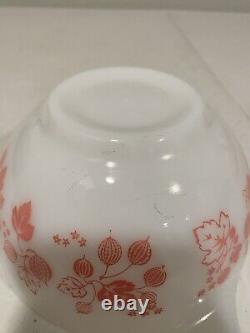 Set of 3 VINTAGE PYREX PINK GOOSEBERRY CINDERELLA Mixing Bowls #441 #443 #444