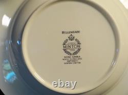 Set of 4 Minton BELLEMEADE 8 Rimmed Soup Bowls Platinum Trim Multiple Avail