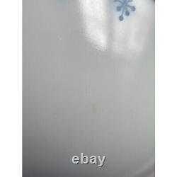 Set of 4 Vintage Pyrex Blue Garland Snowflake Nesting Mixing Bowls