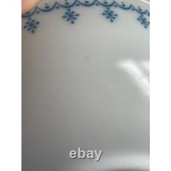 Set of 4 Vintage Pyrex Blue Garland Snowflake Nesting Mixing Bowls