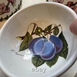 Set of 5 Portmeirion Pomona 5 1/2 Cereal Ceramic Bowls, Cherry Blossom Exterior