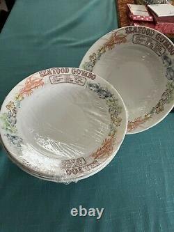 Set of 6 LJUNGBERG COLLECTION New Orleans Rimmed soupbowls SEAFOOD GUMBO Recipe