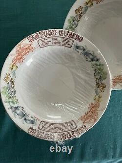 Set of 6 LJUNGBERG COLLECTION New Orleans Rimmed soupbowls SEAFOOD GUMBO Recipe