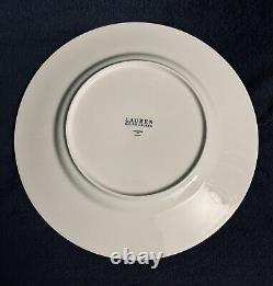 Set of 8 Ralph Lauren Mandarin Blue Salad Plates Floral Lattice 8.5 Retired