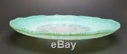 Signed LCT Louis Comfort Tiffany FAVRILE Iridescent Aqua Pastel Fern Plate 8