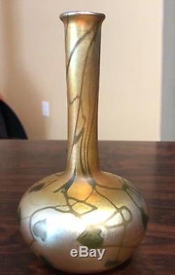 Signed L. C. Tiffany Favrile Glass Vases Signed 6