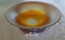 Signed L C Tiffany Footed Art Glass Favrile Bowl NO RESERVE