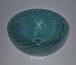 Signed Orlando Zennaro Murano Art Glass Bowl 1545