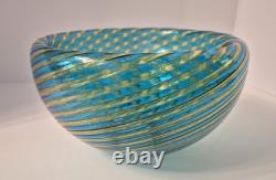 Signed Orlando Zennaro Murano Art Glass Bowl 1545