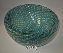 Signed Orlando Zennaro Murano Art Glass Bowl 1545