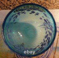 Signed RCG 1997 Dierk Van Keppel Rock Cottage Glassworks Spotted Glass Bowl