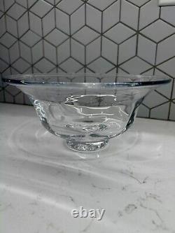 Simon Pearce Unique Large Glass Bowl Engraved With Universal 25 Year Club