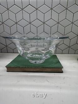 Simon Pearce Unique Large Glass Bowl Engraved With Universal 25 Year Club